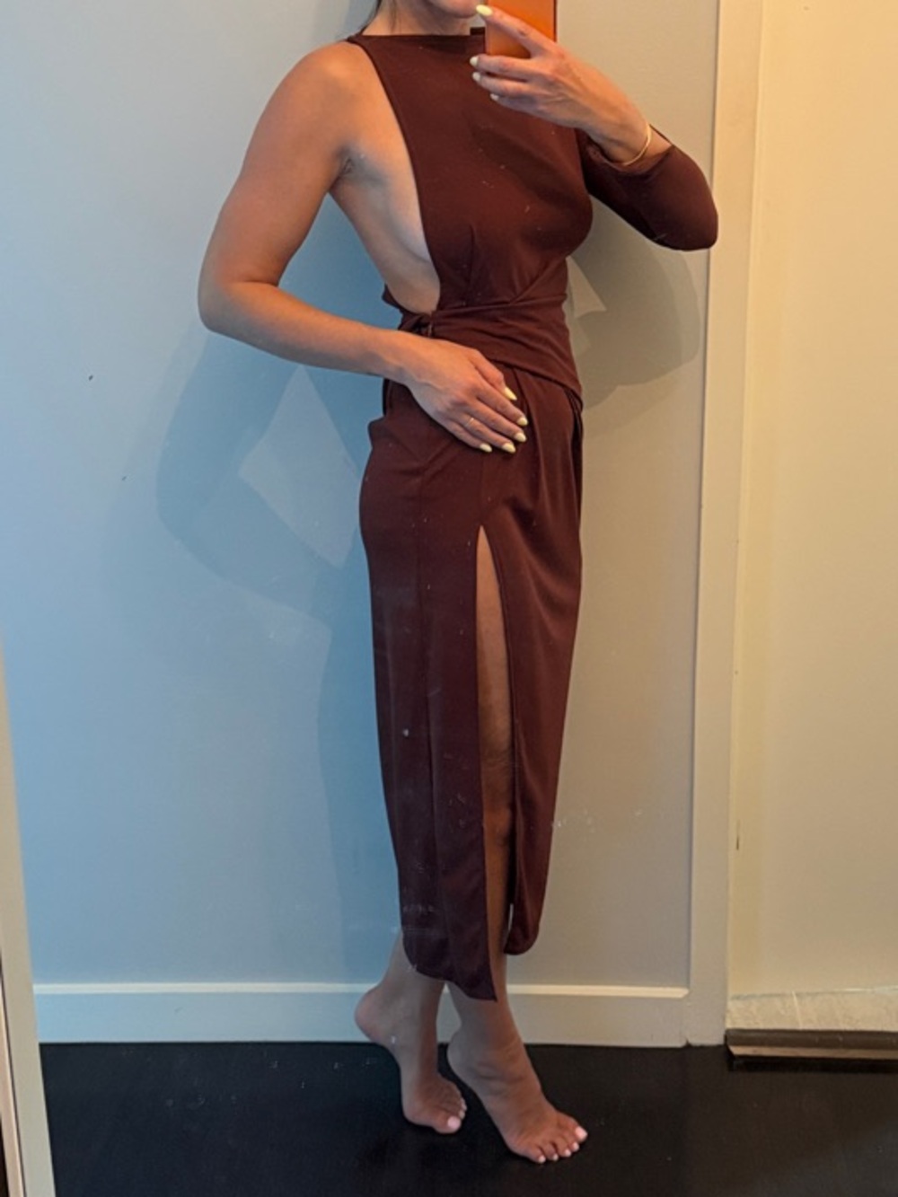 ASOS  design One-Shoulder Midi Dress sz 4